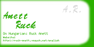 anett ruck business card